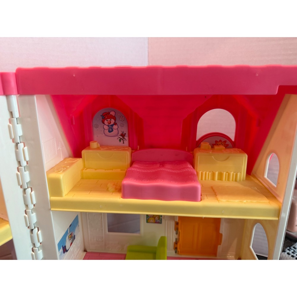 Fisher Price Little People Surprise & Sounds Home Dollhouse Pink Roof WORKS - Picture 7 of 13